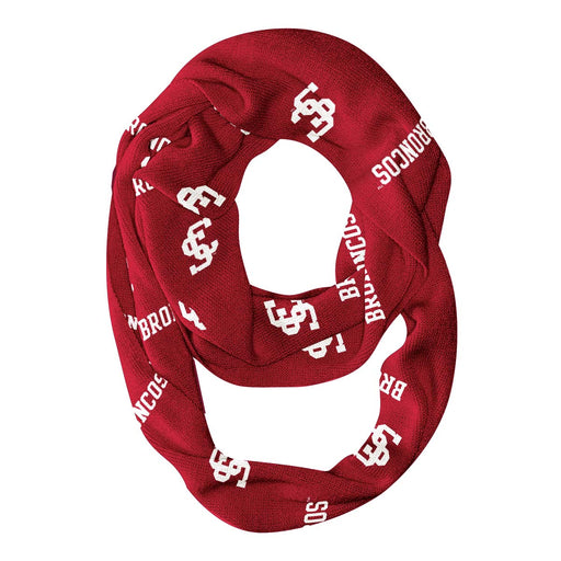 Santa Clara Broncos SCU Vive La Fete Repeat Logo Game Day Collegiate Women Light Weight Ultra Soft Infinity Scarf