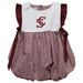 Santa Clara Broncos SCU Embroidered Maroon Gingham Short Sleeve Girls Bubble