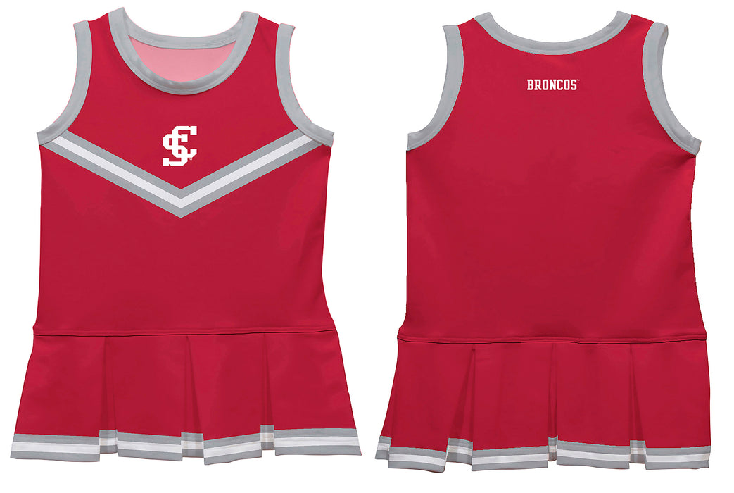 Santa Clara Broncos SCU Vive La Fete Game Day Red Sleeveless Youth Cheerleader Dress - Vive La Fête - Online Apparel Store