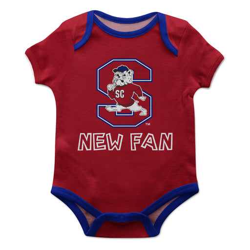 South Carolina State Bulldogs Vive La Fete Infant Game Day Maroon Short Sleeve Onesie New Fan Logo and Mascot Bodysuit