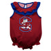 South Carolina State Bulldogs Maroon Sleeveless Ruffle Onesie Logo Bodysuit by Vive La Fete