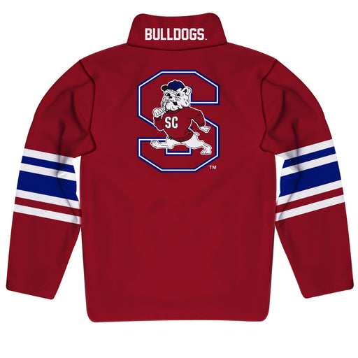 South Carolina State Bulldogs Vive La Fete Game Day Red Quarter Zip Pullover Stripes on Sleeves - Vive La Fête - Online Apparel Store