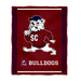 SC State Bulldogs South Carolina Vive La Fete Kids Game Day Maroon Plush Soft Minky Blanket 36 x 48 Mascot