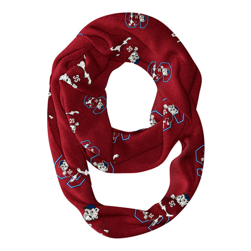 South Carolina State Bulldogs Vive La Fete Repeat Logo Game Day Collegiate Women Light Weight Ultra Soft Infinity Scarf