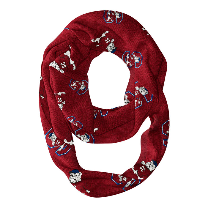 South Carolina State Bulldogs Vive La Fete Repeat Logo Game Day Collegiate Women Light Weight Ultra Soft Infinity Scarf