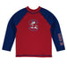 South Carolina State Bulldogs Vive La Fete Logo Red Blue Long Sleeve Raglan Rashguard