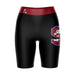South Carolina State Bulldogs Vive La Fete Game Day Logo on Thigh and Waistband Black and Red Women Bike Short 9 Inseam