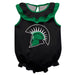 USC Upstate Spartans Black Sleeveless Ruffle Onesie Mascot Bodysuit by Vive La Fete