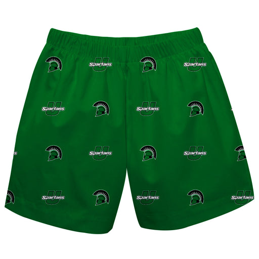 Upstate Spartans Short Green All Over Logo - Vive La Fête - Online Apparel Store