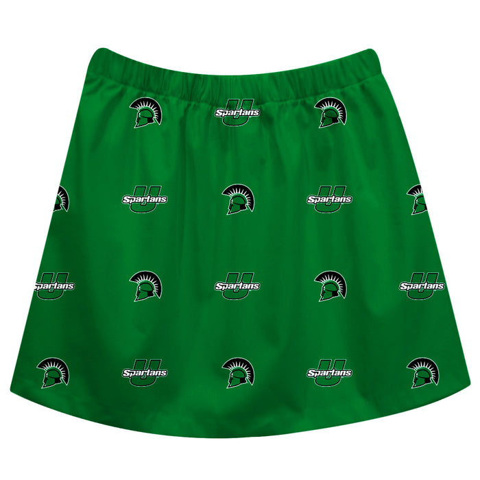 Upstate Spartans Skirt Green All Over Logo - Vive La Fête - Online Apparel Store