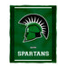 USC Upstate Spartans Vive La Fete Kids Game Day Green Plush Soft Minky Blanket 36 x 48 Mascot