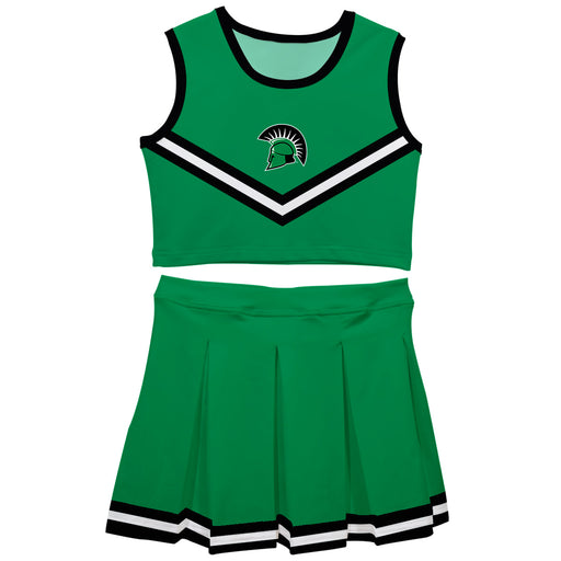USC Upstate Spartans Vive La Fete Game Day Green Sleeveless Cheerleader Set