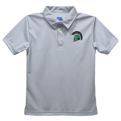 USC Upstate Spartans Embroidered Gray Short Sleeve Polo Box Shirt
