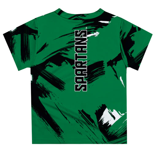 USC Upstate Spartans Vive La Fete Boys Game Day Green Short Sleeve Tee Paint Brush - Vive La Fête - Online Apparel Store
