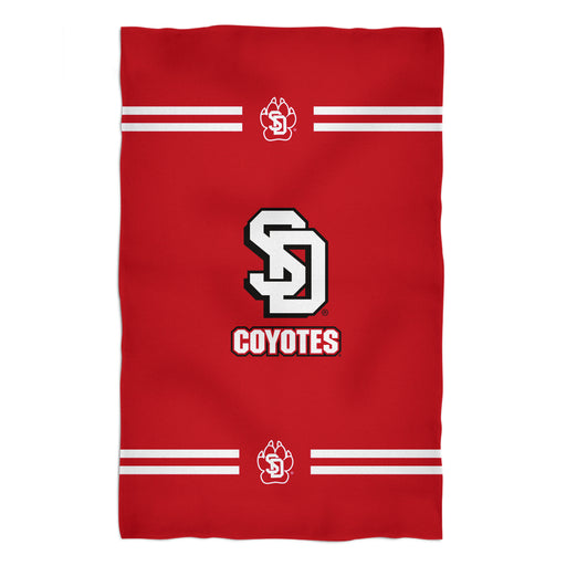 South Dakota Coyotes Vive La Fete Game Day Absorvent Premium Red Beach Bath Towel 51 x 32" Logo and Stripes" - Vive La Fête - Online Apparel Store
