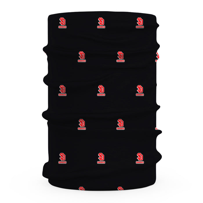 South Dakota Coyotes Vive La Fete All Over Logo Game Day Collegiate Face Cover Soft 4-Way Stretch Two Ply Neck Gaiter - Vive La Fête - Online Apparel Store