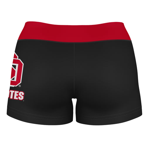 USD Coyotes Vive La Fete Game Day Logo on Thigh and Waistband Black and Red Women Yoga Booty Workout Shorts 3.75 Inseam" - Vive La Fête - Online Apparel Store