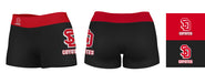 USD Coyotes Vive La Fete Game Day Logo on Thigh and Waistband Black and Red Women Yoga Booty Workout Shorts 3.75 Inseam" - Vive La Fête - Online Apparel Store