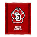 South Dakota Coyotes Vive La Fete Kids Game Day Red Plush Soft Minky Blanket 36 x 48 Mascot