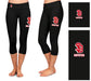 USD Coyotes Vive La Fete Game Day Collegiate Large Logo on Thigh and Waist Girls Black Capri Leggings - Vive La Fête - Online Apparel Store