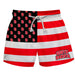 South Dakota Coyotes Vive La Fete Game Day Red White Black Flag Swimtrunks V1