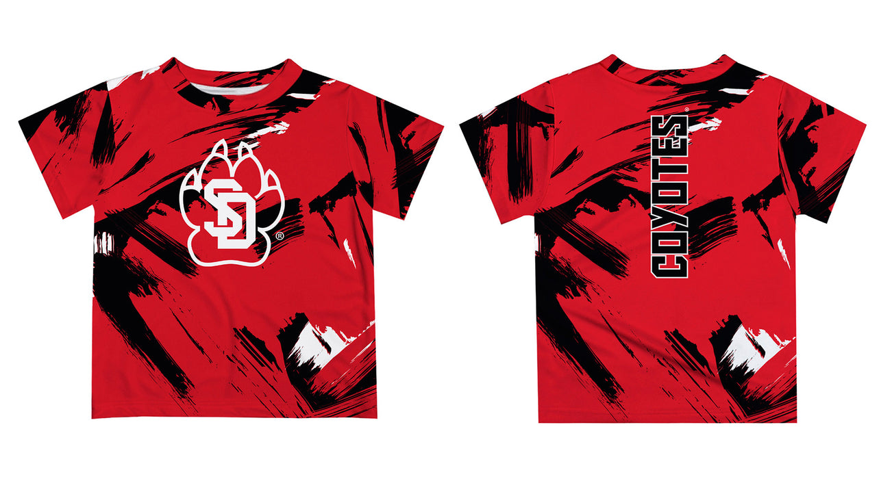 South Dakota Coyotes Vive La Fete Boys Game Day Red Short Sleeve Tee Paint Brush - Vive La Fête - Online Apparel Store