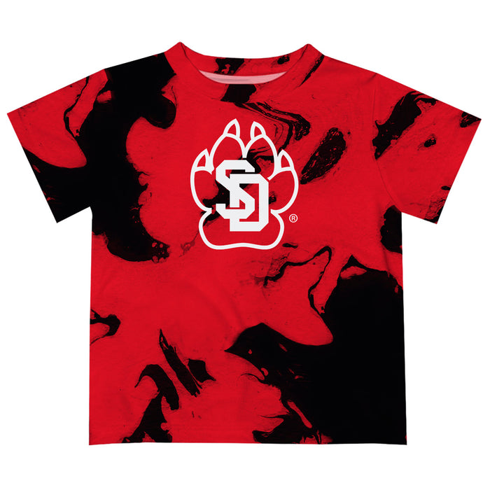 South Dakota Coyotes Vive La Fete Marble Boys Game Day Red Short Sleeve Tee