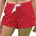 South Dakota Coyotes Vive La Fete Game Day All Over Logo Women Red Lounge Shorts