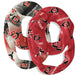 San Diego State Aztecs Vive La Fete All Over Logo Collegiate Women Set of 2 Light Weight Ultra Soft Infinity Scarfs