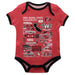 San Diego State University Aztecs SDSU Hand Sketched Vive La Fete Impressions Artwork Infant Red Short Sleeve Onesie Bod