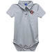 San Diego State University Aztecs SDSU Embroidered Gray Solid Knit Polo Onesie