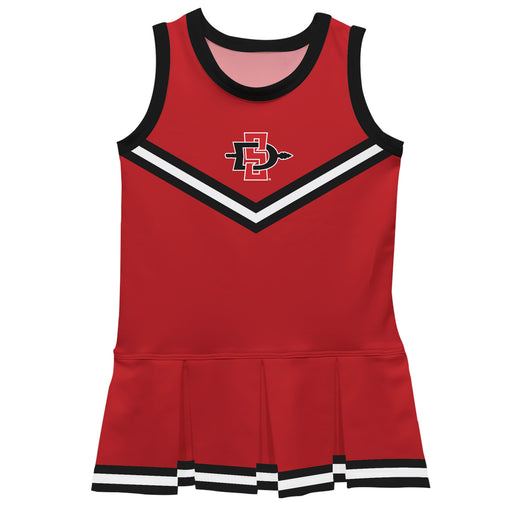 San Diego State University Aztecs SDSU Vive La Fete Game Day Red Sleeveless Cheerleader Dress