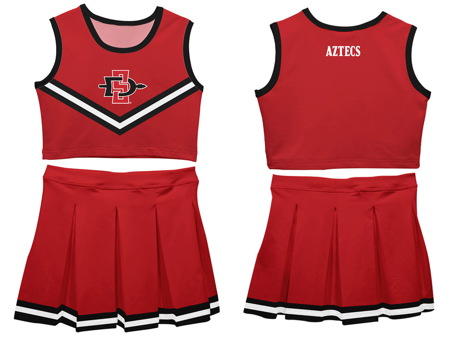 San Diego State University Aztecs SDSU Vive La Fete Game Day Red Sleeveless Cheerleader Set - Vive La Fête - Online Apparel Store