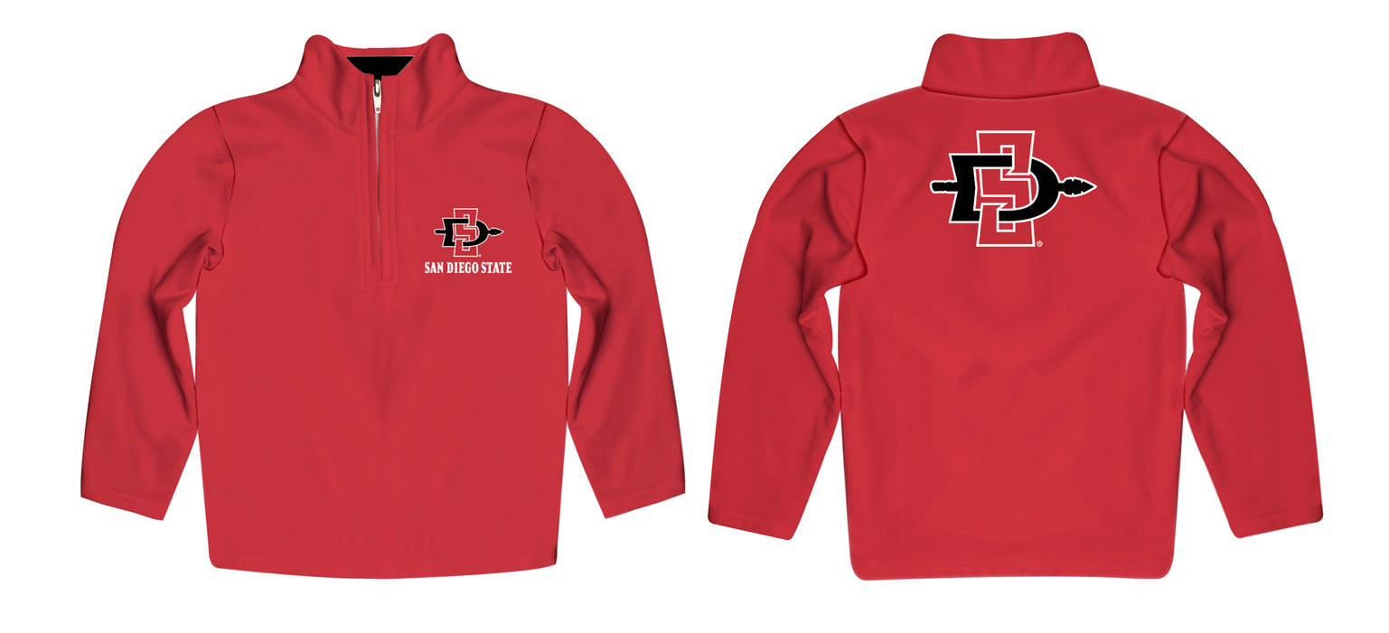 San Diego State Aztecs SDSU Vive La Fete Game Day Solid Black Quarter Zip Pullover Sleeves - Vive La Fête - Online Apparel Store