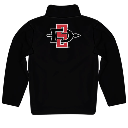 San Diego State Aztecs SDSU Vive La Fete Game Day Solid Black Quarter Zip Pullover Sleeves - Vive La Fête - Online Apparel Store