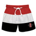 San Diego State Aztecs SDSU Vive La Fete Red White Black Stripes Swimtrunks V1