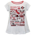 San Diego State University Aztecs SDSU Hand Sketched Vive La Fete Impressions Artwork White Short Sleeve Top