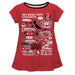 San Diego State University Aztecs SDSU Hand Sketched Vive La Fete Impressions Artwork Red Short Sleeve Top