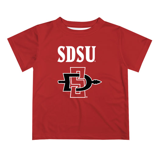 San Diego State Aztecs SDSU Vive La Fete Boys Game Day V2 Red Short Sleeve Tee Shirt