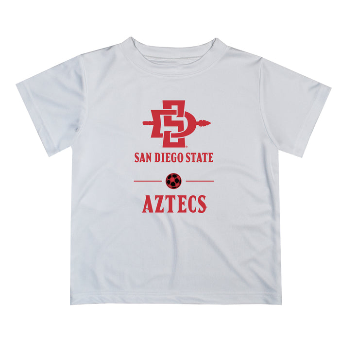 San Diego State Aztecs SDSU Vive La Fete Soccer V1 White Short Sleeve Tee Shirt