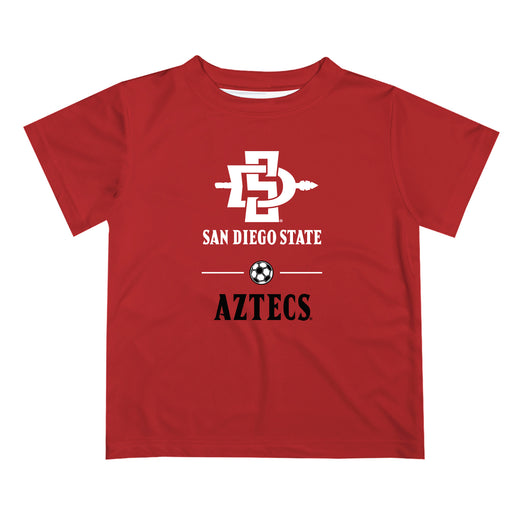 San Diego State Aztecs SDSU Vive La Fete Soccer V1 Red Short Sleeve Tee Shirt