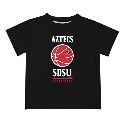 San Diego State Aztecs SDSU Vive La Fete Basketball V1 Black Short Sleeve Tee Shirt