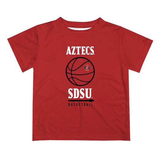 San Diego State Aztecs SDSU Vive La Fete Basketball V1 Red Short Sleeve Tee Shirt