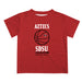 San Diego State Aztecs SDSU Vive La Fete Basketball V1 Red Short Sleeve Tee Shirt