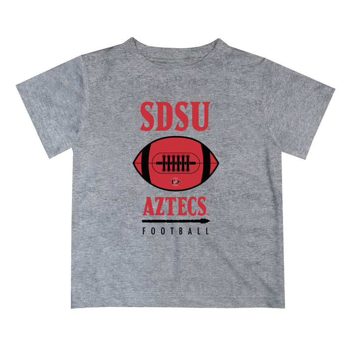 San Diego State Aztecs SDSU Vive La Fete Football V2 Gray Short Sleeve Tee Shirt