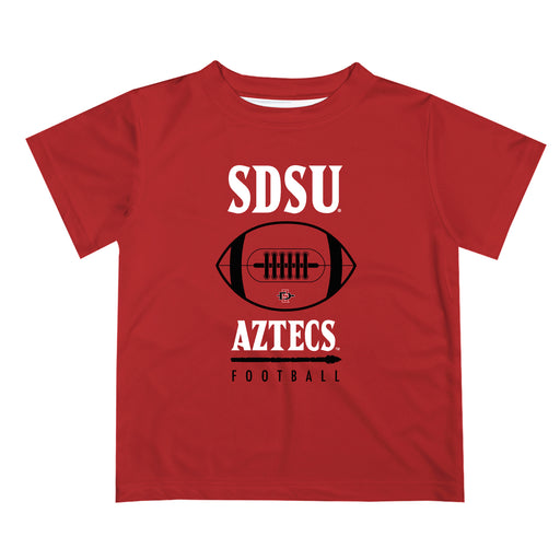 San Diego State Aztecs SDSU Vive La Fete Football V2 Red Short Sleeve Tee Shirt