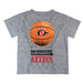 San Diego State University Aztecs SDSU Original Dripping Basketball Heather Gray T-Shirt by Vive La Fete