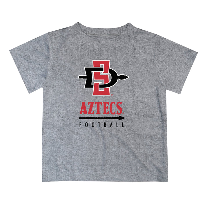 San Diego State Aztecs SDSU Vive La Fete Football V1 Gray Short Sleeve Tee Shirt