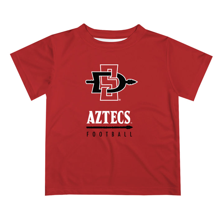 San Diego State Aztecs SDSU Vive La Fete Football V1 Red Short Sleeve Tee Shirt