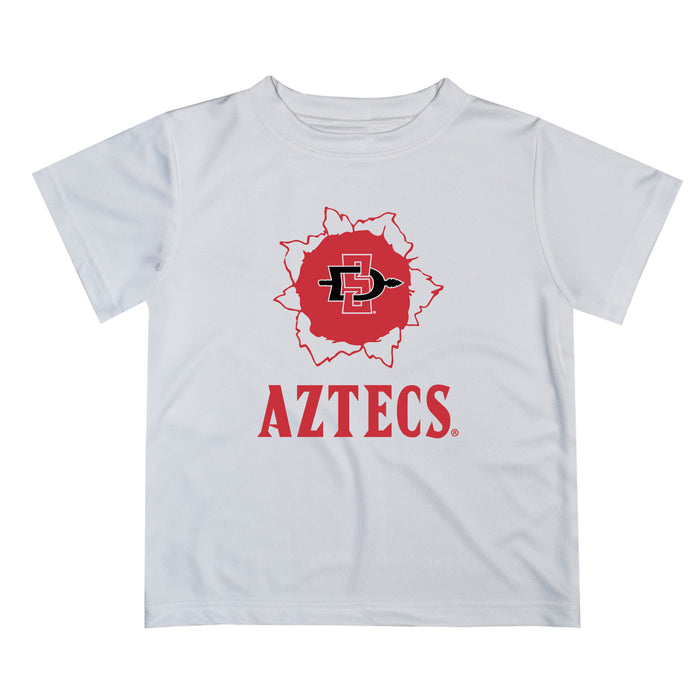 San Diego State Aztecs SDSU Vive La Fete  White Art V1 Short Sleeve Tee Shirt